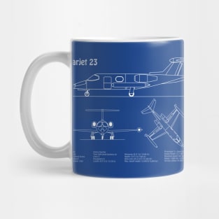 Learjet 23 - Airplane Blueprint Plan - ADpng Mug